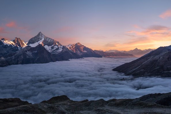 Sky Of Clouds Glow Cool Light Mountains 5k
