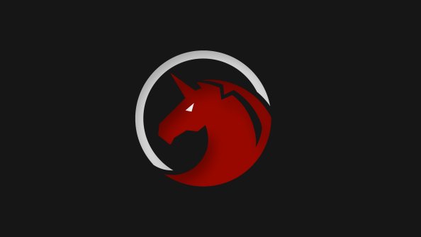 Red Unicorn Logo 4k