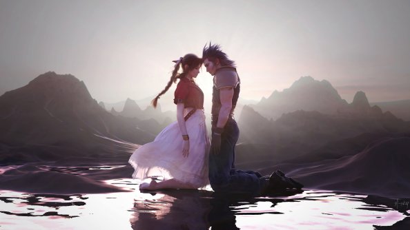 Aerith Gainsborough And Cloud Strife Final Fantasy Xv 5k