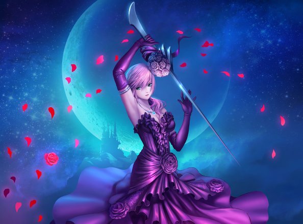 Petals Warrior Anime Quarter Moon