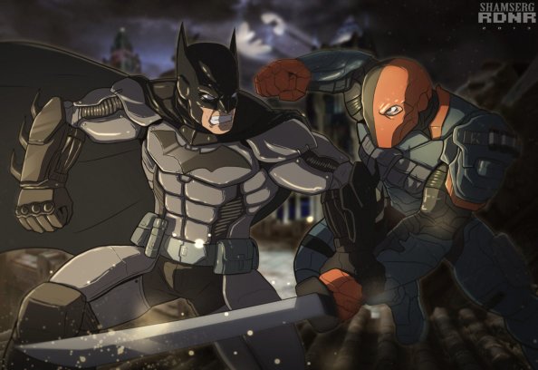 Batman Vs Deathstroke Artwork