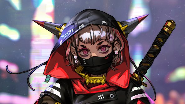 Cyberpunk Ox Lady 4k