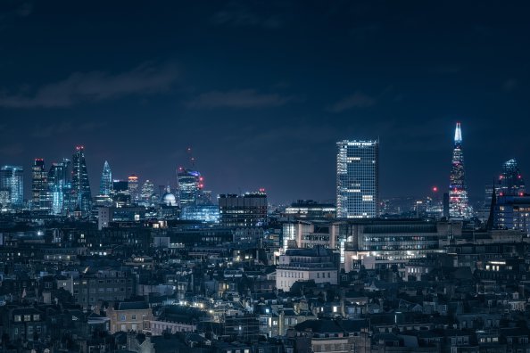 London Chasing Skylines Nightscape 8k