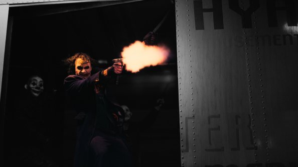 The Joker Firing A Glock In The Dark Knight