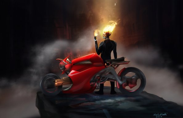 Ghost Rider On Bike