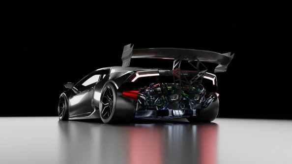 Lamborghini Huracan Black Rear