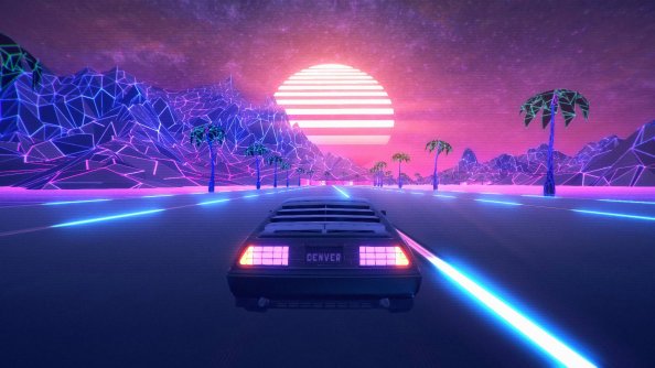 Retrowave Road Car 4k