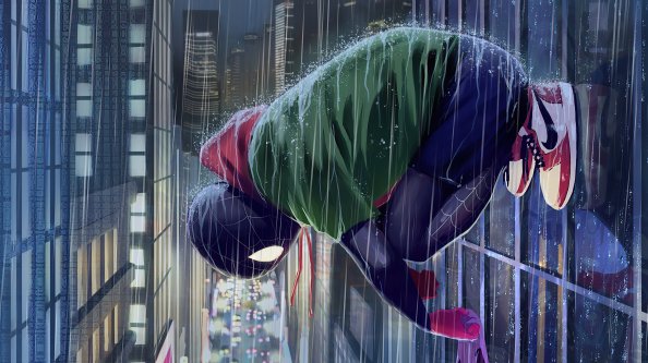 Spiderman Miles In Rain