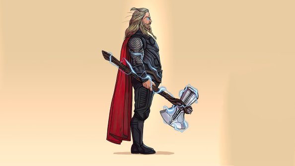 Fat Thor 4k Minimalism