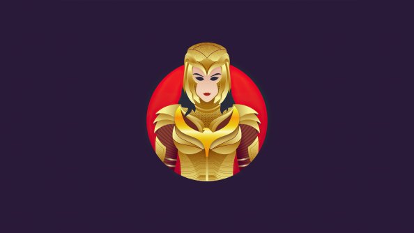 Wonder Woman Minimalism 4k 2020