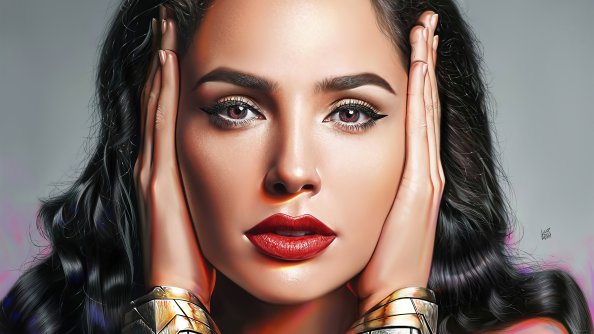 Gal Gadot As Wonder Woman Realism Portrait Art 5k