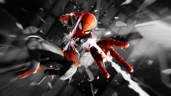 Spiderman 4k Monochrome