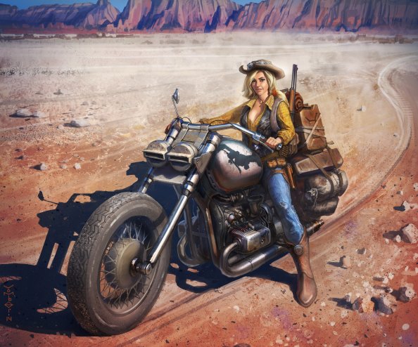 Girl On Bike Artwork