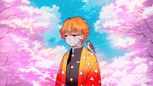 Kimetsu No Yaiba Zenitsu Agatsuma Anime Boy 4k