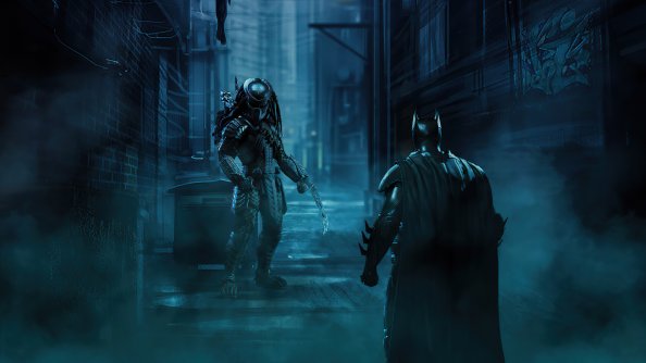 Batman Vs Predator Artwork
