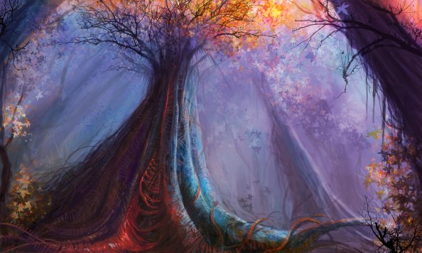 Magic Tree Painting 4k