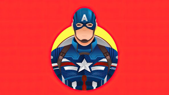 Captain America 4k Minimalism 2020