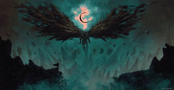 Black Wings Demon 4k