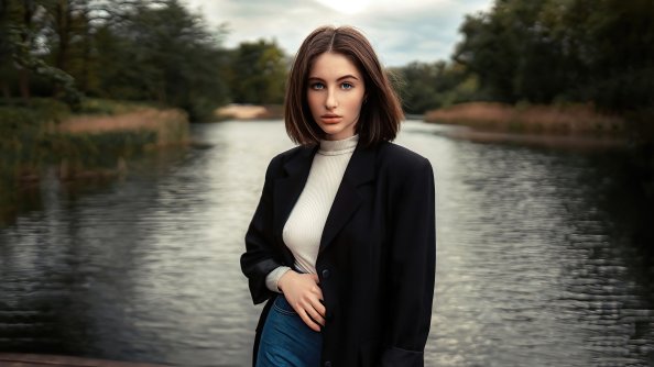 Short Hair Girl Red Head 4k