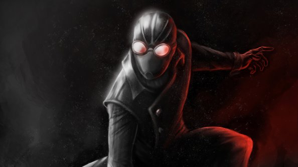 Spiderman Noir Art 4k