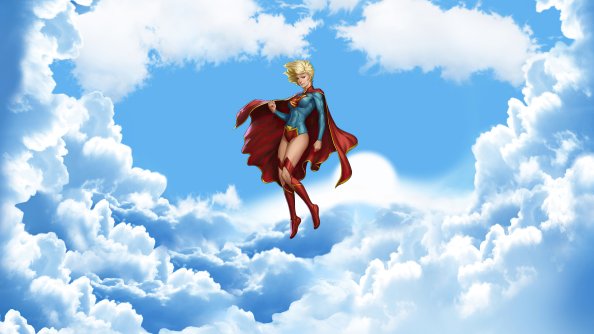 Supergirl In Sky 4k