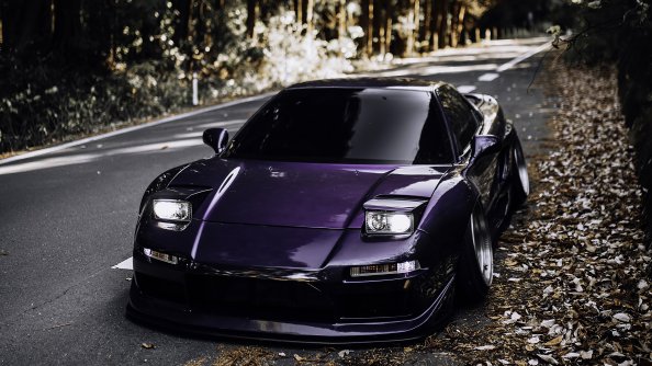 Honda Acura Nsx Purple Colour Modified 4k