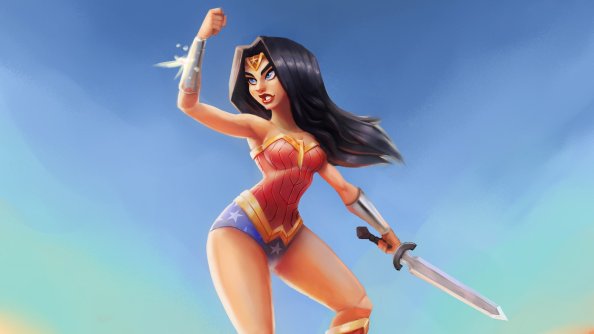 Wonder Woman Minimalism Artwork