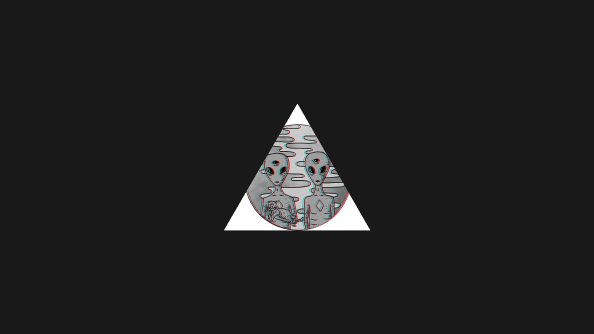 Aliens Triangle Pyramid 4k