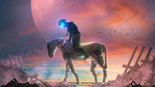 Cyborg Horse Rider 5k