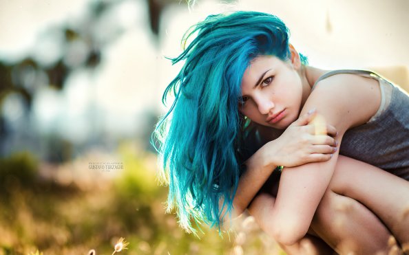 Delaia Gonzalez Blue Hairs 4k