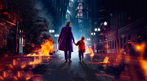 Joker Walking With Kid