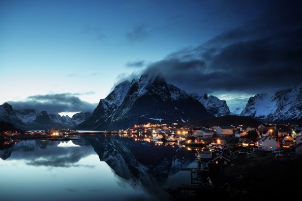 Norway Lofoten Mountains Evening Coast 5k