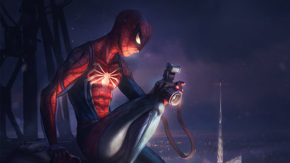 Spiderman Clicking Pictures Art