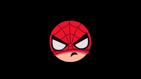 Spiderman Angry Minimal Badge 5k