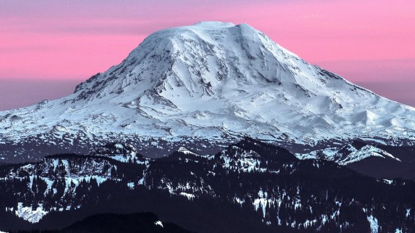 Sunset Over Mt Adams