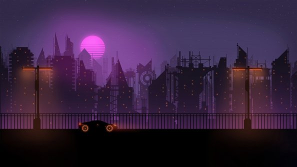 Car Ride Vaporwave 4k