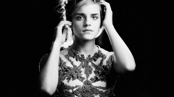 Emma Watson Monochrome 4k