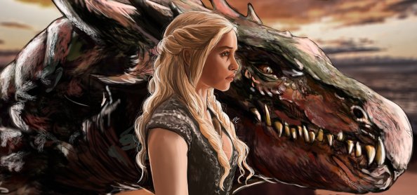 Emilia Clarke Daenerys Targayen And Dragon Artwork 5k