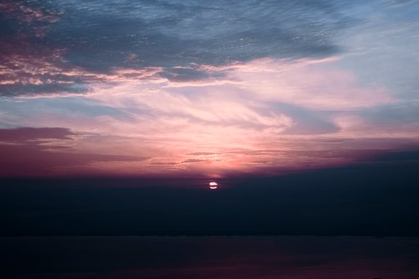 Sunset Under Clouds Sea 5k