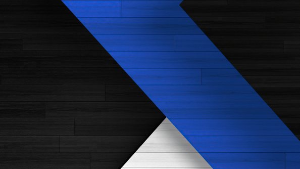 Blue Black White Abstract Tiles 4k