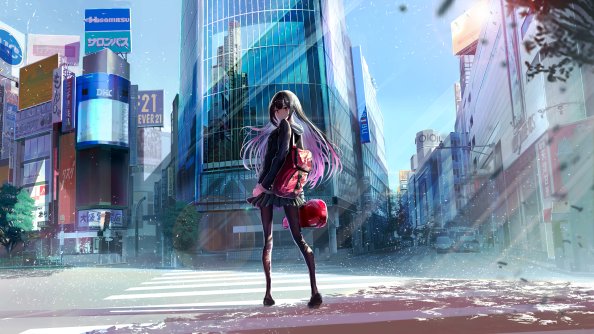 Anime Girl Back To Home 4k