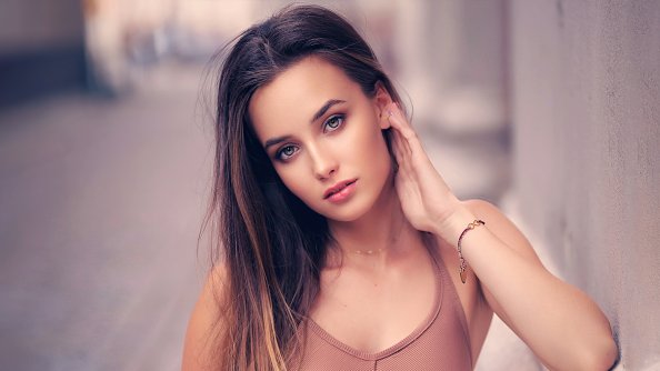 Girl Long Hair Dress Depth Of Field