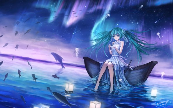 Hatsune Miku Vocaloid Anime Girl 4k