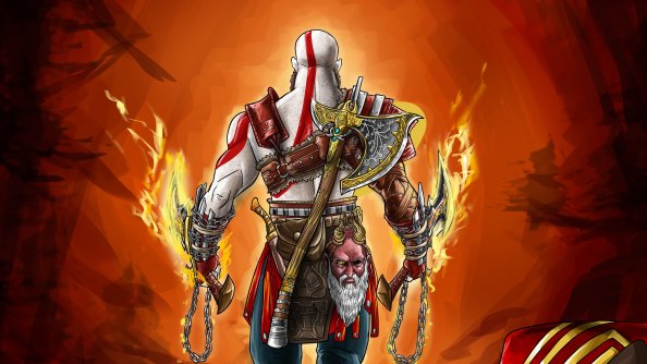 God Of War 4 Digital Art 4k