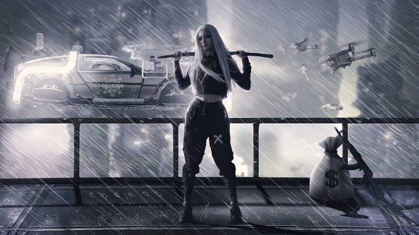 Samurai Girl With Sword 5k