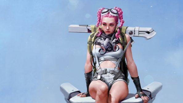 The Girl With Pink Hair 5k