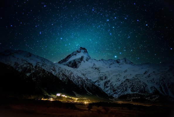 Mount Cook Village Under The Winter Stars 8k