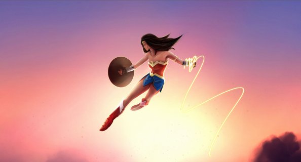 Wonder Woman In Air