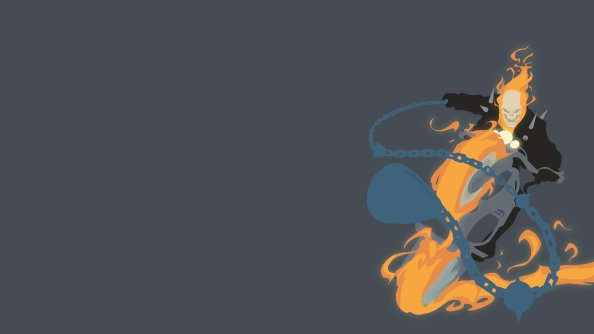 Ghost Rider Minimalism 4k