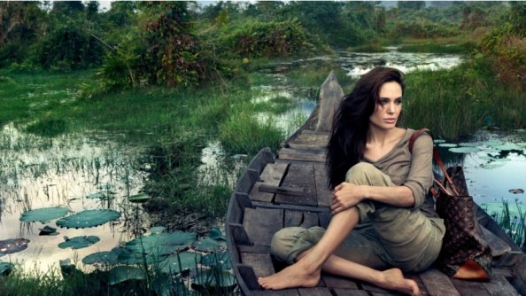 Angelina Jolie On Boat